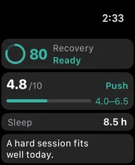 Pulse Coach Apple Watch home screen